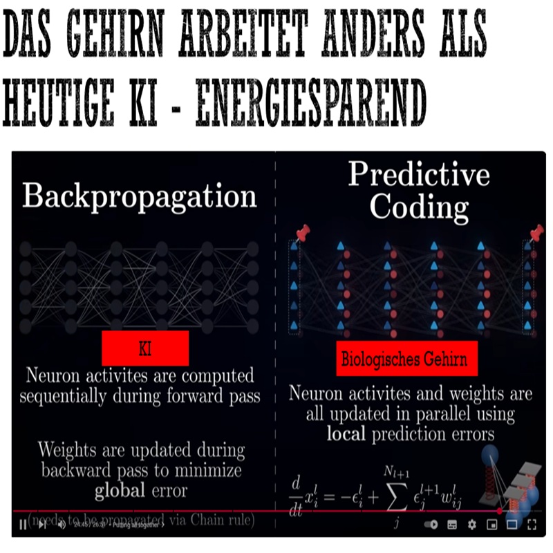 Das Gehirn arbeitet anders als heutige KI Modelle