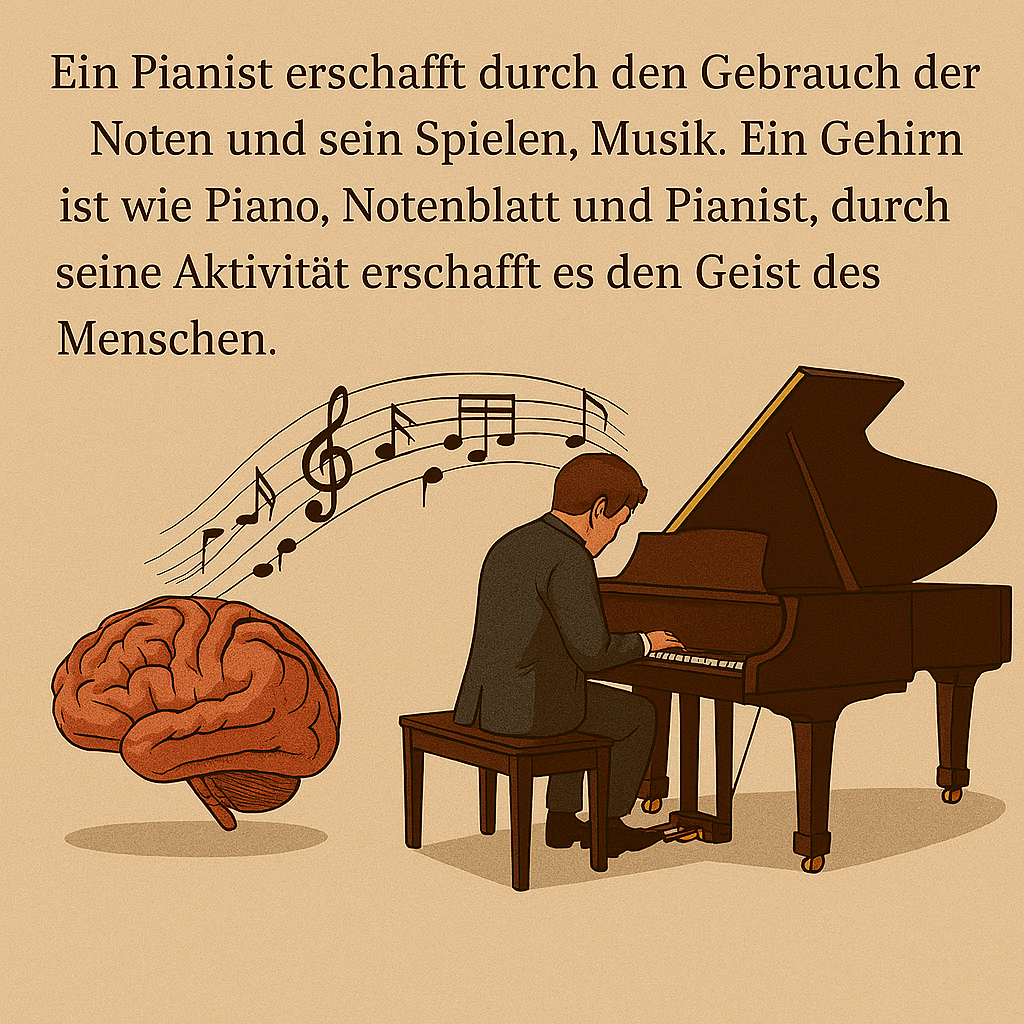 Gehirn und der menschliche Geist, mit Metapher erklärt