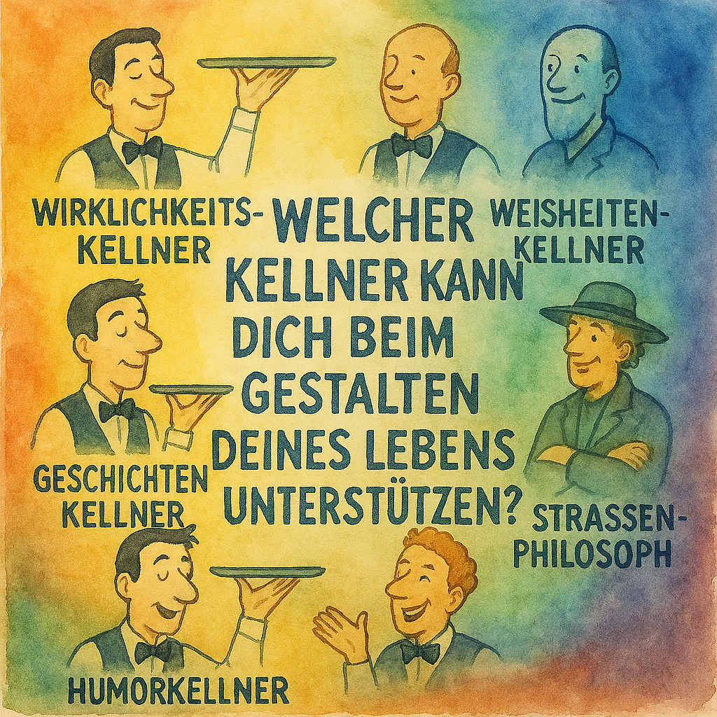 Welcher Kellner kann dich beim Gestalten deines Lebens unterstützen?